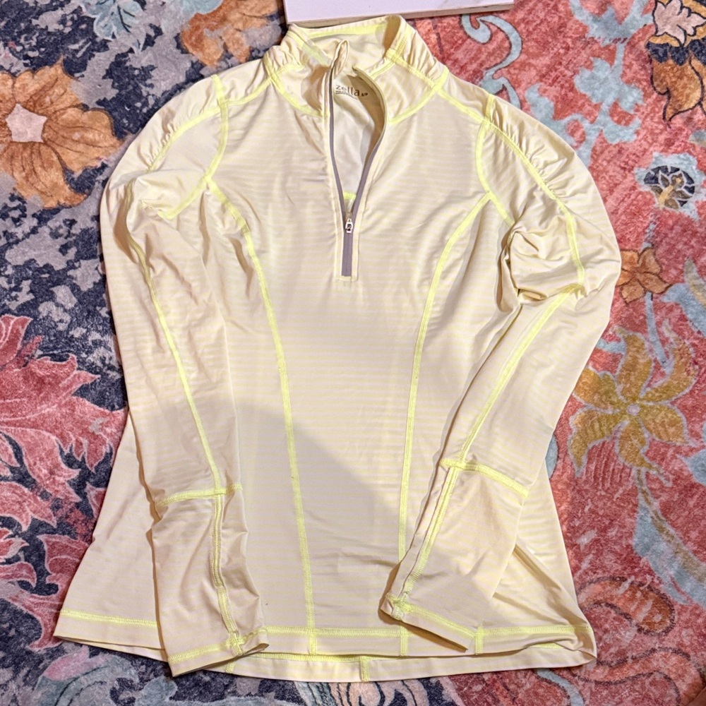 Zella Cream and Yellow Women's Jacket